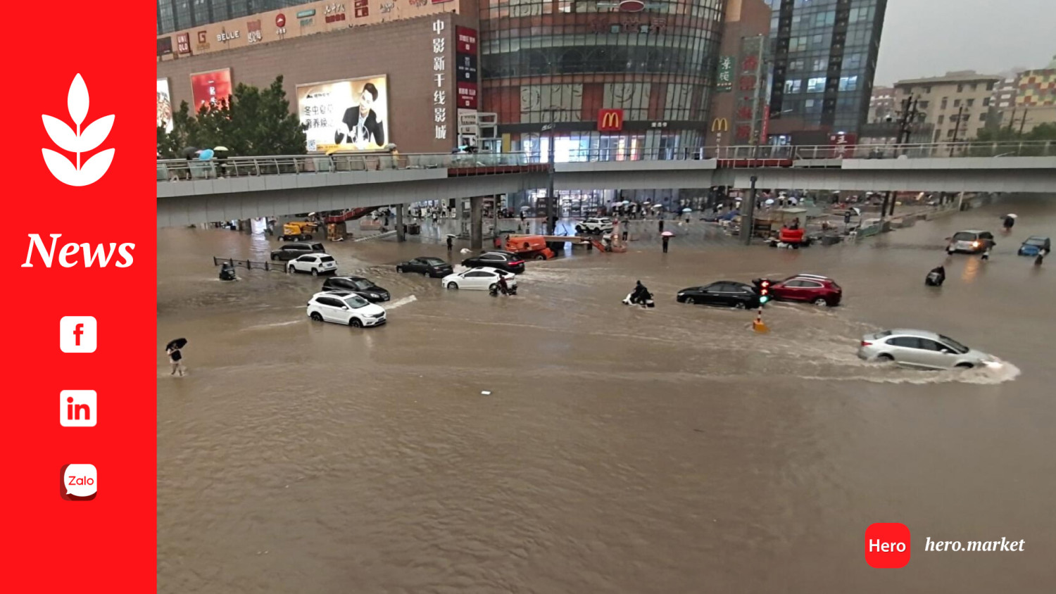 China hit by deadly flooding and extreme heat at same time