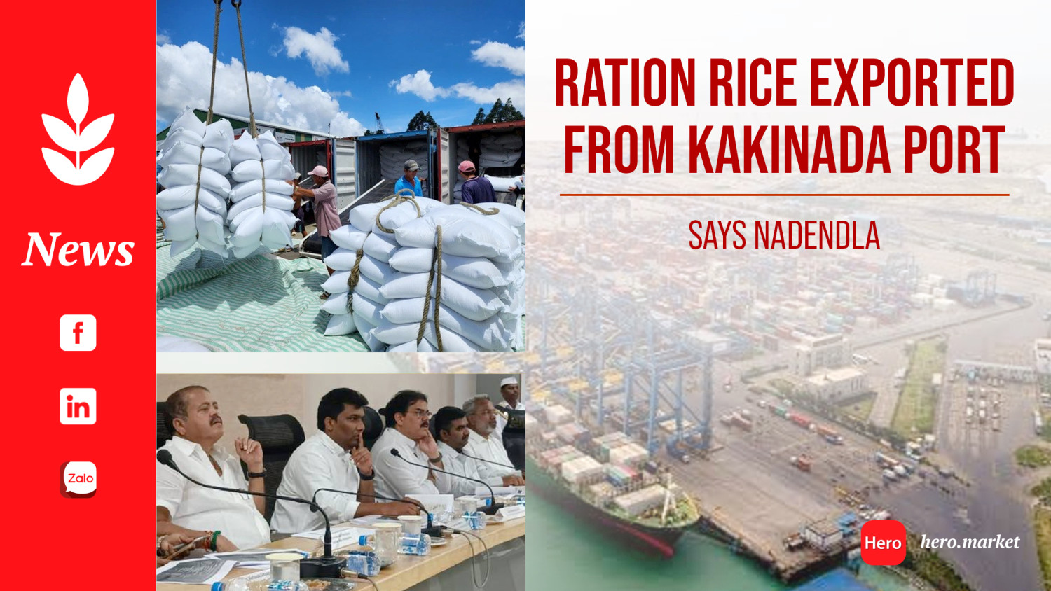 Ration rice exported from Kakinada port, says Nadendla