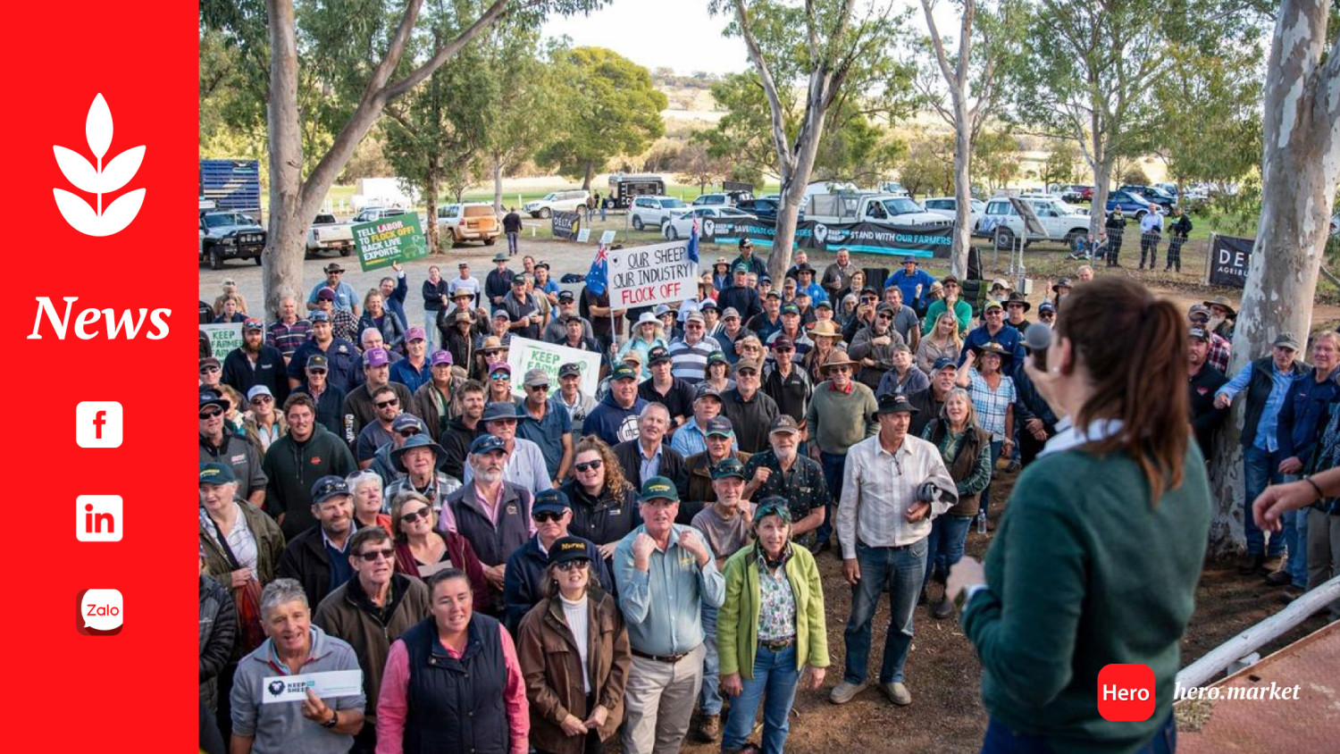 56,000 members of Australia’s farming community revolt against live export ban